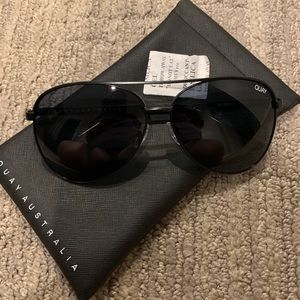 QUAY Large Black Aviator Sunglasses 😎